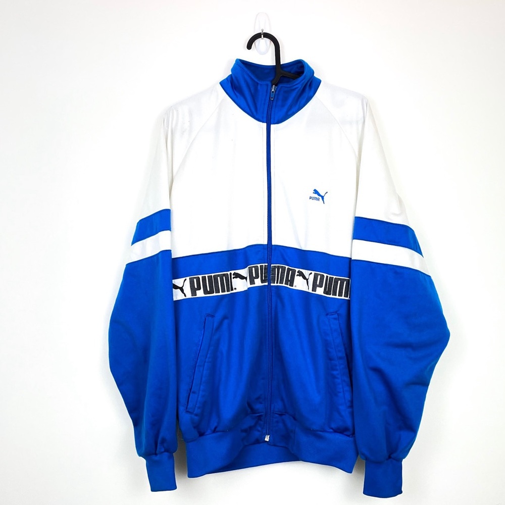 90s Blue & White Puma Jacket